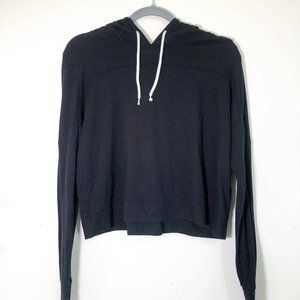 Black Cropped Hoodie